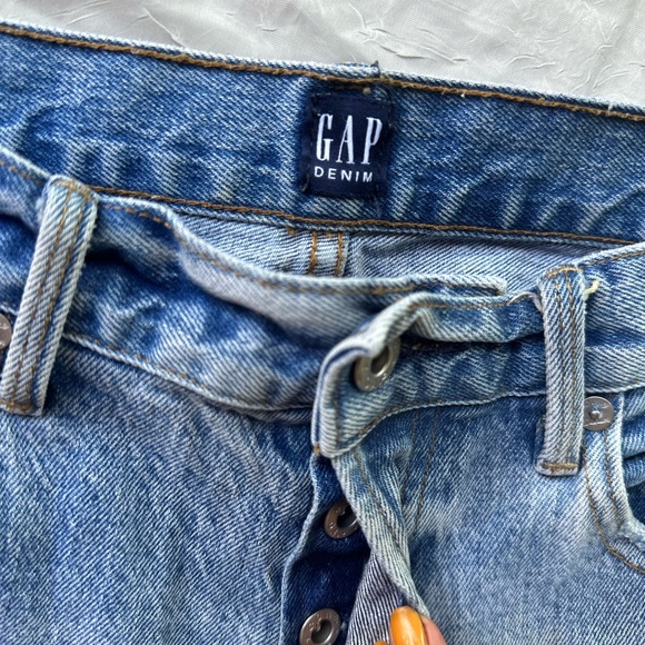 ~Sold~Gap Women's Size 27 High Rise Straight Crop Jeans Medium Indigo - Picture 2 of 7